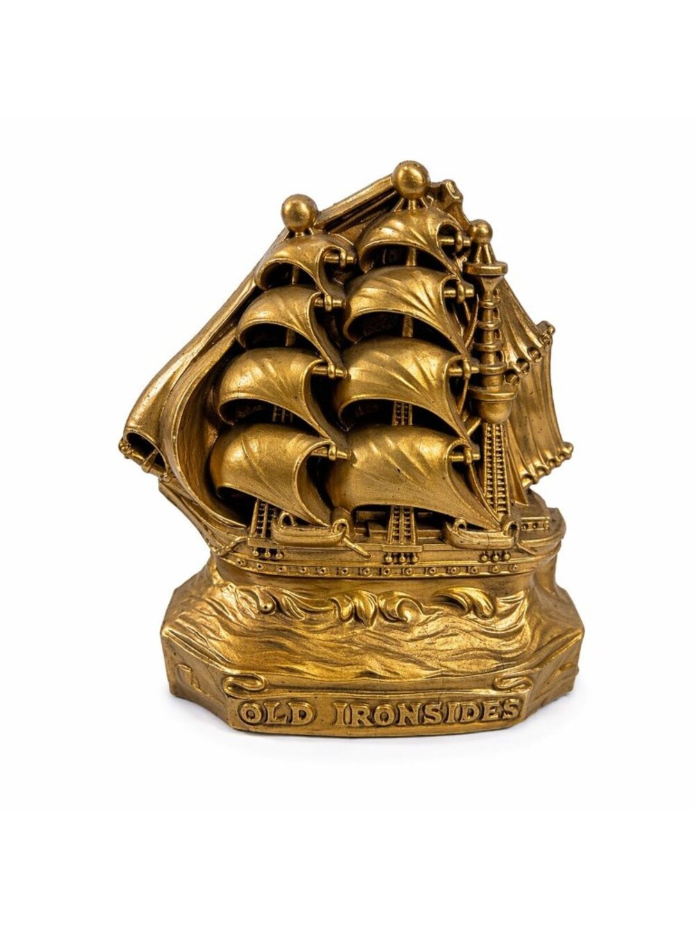 Bookend Old Ironsides Cutty Sark Clipper Ship Vintage Burwood Products Gold Vint